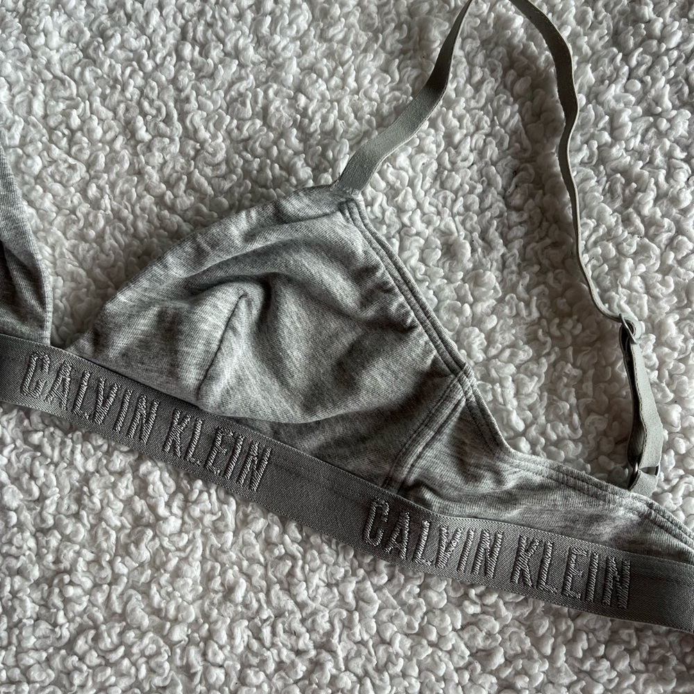 Calvin Klein Light Gray Bralette size M